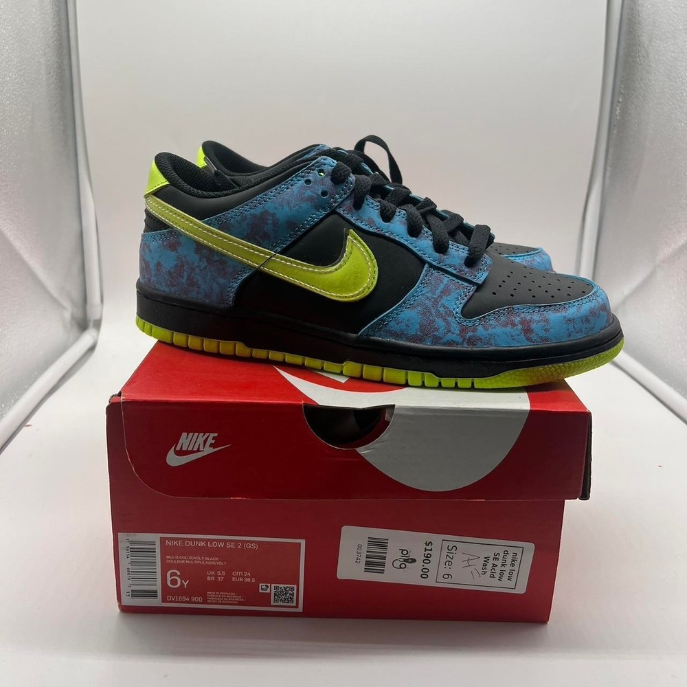 Nike dunk low "let's Dance Acid Wash" size 6Y / 7.5w
